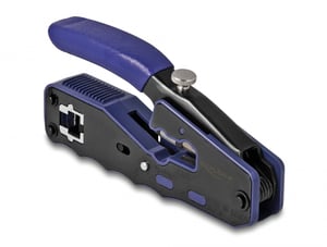 DeLOCK Crimpzange für 8P/RJ45-Stecker mit Schneide- und Abisolierfunktion (Easy-Connect)