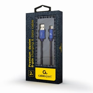 Cablexpert CC-USB2J-AMLM-2M-BL kabel Lightning Niebieski