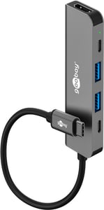 Goobay 78967 USB-Typ-C-Hubs und -Verteiler 5000 Mbit/s Grau