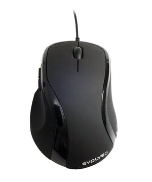Evolveo ML-507B myszka Biuro Po prawej stronie USB Typu-A Laser 1600 DPI