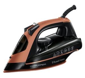 Russell Hobbs 23975-56 strykjärn Ångstrykjärn Keramisk strykplatta 2600 W Svart, kopparfärgad