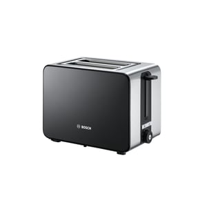 Bosch TAT7203 2-slice toaster, 1050 W, Black, Stainless Steel