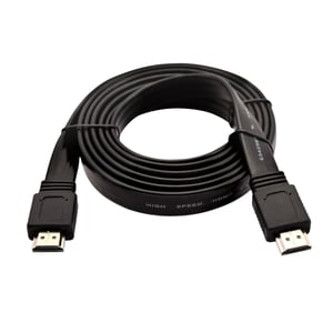 V7 V7HDMI4FL-02M-BK-1E HDMI-Kabel 2 m, HDMI Typ A (Standard), schwarz