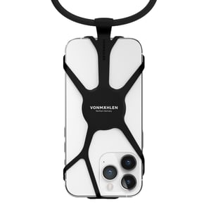 Vonmählen Infinity Plus Nylon and Silicone Mobile Phone Strap, Black