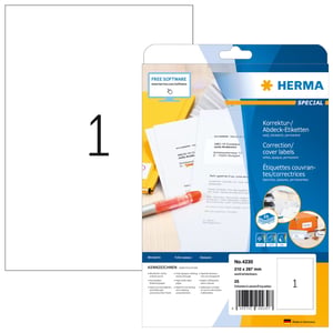 HERMA 4230 bedruckbare Etiketten, weiß, selbstklebende Etiketten zum Bedrucken