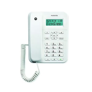 Motorola CT202 Analoges Telefon Name und Identifizierung des Anrufers Weiß