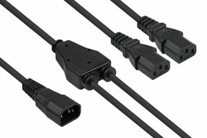 Kabelmeister SK1436-S003 kabel zasilające Czarny 0,3 m IEC C14 IEC C13