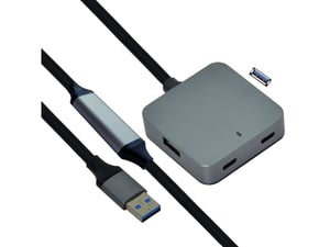 VALUE 12.99.1125 USB 3.2 Gen 1 (3.1 Gen 1) Type-A Hubs and Switches, Black