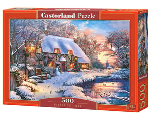 Castorland Winter Cottage 500-bitars pussel. Landskap