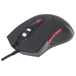 Manhattan 176071 Gaming-Maus, beidhändig, USB Typ A, optisch, 2400 DPI