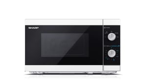 Sharp YC-MS01E-W kuchenka mikrofalowa Czarny, Biały Mikrofalówka Solo Blat 20 l 800 W