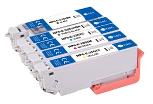 G&G NP5-E-3351/3361-4 nabój z tuszem 4 szt. Zamiennik Czarny, Cyjan, Purpurowy, Żółty