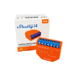 Shelly Plus i4 Power Relay, Orange