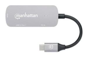 Manhattan 130707 Wired USB 3.2 Gen 1 (3.1 Gen 1) Type-C Aluminum Docking Station