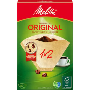 Melitta 123094 kaffefilter 80 st. Brunt konformat engångsfilter