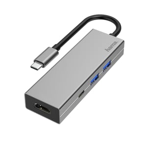 Hama 00200107 USB 3.2 Gen 1 (3.1 Gen 1) Type-C-Dockingstation, Anthrazit, Grau