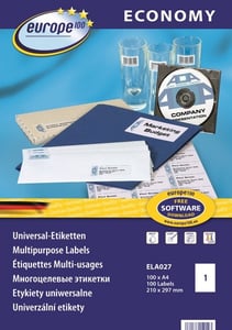 Avery ELA027 bedruckbare Etiketten, weiß, selbstklebende Etiketten zum Bedrucken