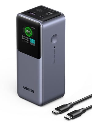 Ugreen 20000mAh 130W Fast Charging Power Bank, Lit Gray