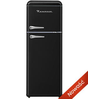 Ravanson LKK-210RB Freestanding Refrigerator-Freezer, 208 L, Black