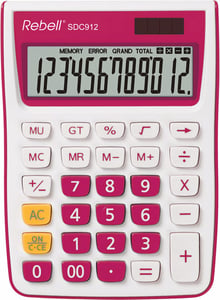 Rebell SDC912 Desktop Calculator Basic Calculator Pink