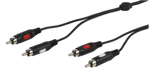 Vivanco 46/00 15 ljudkabel 1,5 m 2 x RCA Svart