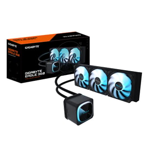 GIGABYTE EAGLE 360 All-in-One-Flüssigkeitskühler für den Prozessor, 12 cm, schwarz, 4 Stück