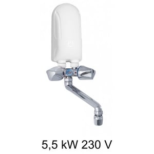 Dafi POZ02412 Vertical Tankless Water Heater, Chrome, White