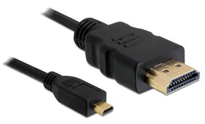 DeLOCK 82661 HDMI-Kabel, 1 m, HDMI Typ A (Standard) – HDMI Typ D (Micro), schwarz
