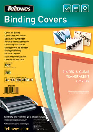 Fellowes 5377201 A4 Plastic and PVC Cover, Red, Transparent, 100 pcs.