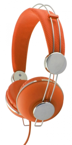 Esperanza EH149O hörlurar/headset, trådbundna, huvudbåge, musik, orange