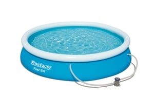 Bestway Fast Set 57274 Above-Ground Outdoor Pool Inflatable Round Pool 5377 l Blue