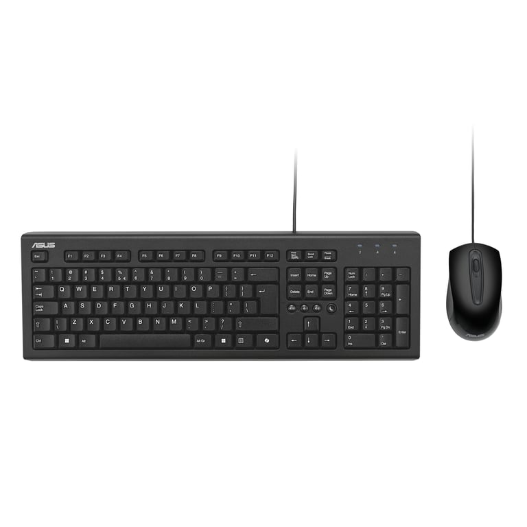 ASUS U2000 KEYBOARD+MOUSE/BK/UI klawiatura Dołączona myszka Uniwersalne USB Czarny