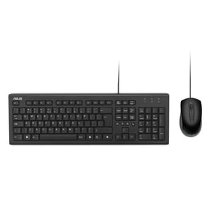 ASUS U2000 KEYBOARD+MOUSE/BK/UI klawiatura Dołączona myszka Uniwersalne USB Czarny