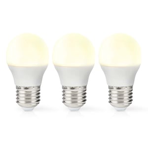Nedis LBE27G452P3 lampa LED Ciepłe białe 2700 K 4,9 W E27 F