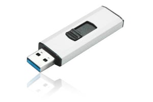 Q-CONNECT KF16371 USB-minne 64 GB USB Typ A 3.2 Gen 1 (3.1 Gen 1) Svart, Vit