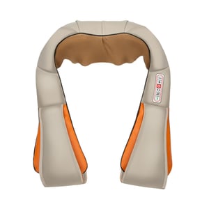 Extralink Smart Life nackmassager | Nackmassager | 3 hastigheter, 30 W, växelström, likström, strömförsörjning, massager för armar, bälte, muskler, nacke, axlar, universal, orange, vit