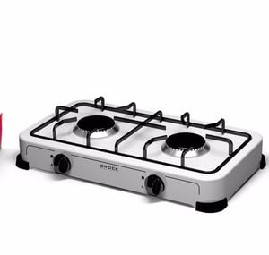 BROCK GS 002 W płyta kuchenna Biały Blat 47 cm Gaz 2 stref(y)