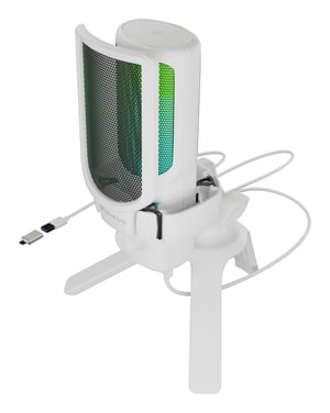 GENESIS Radium 250 Vit mikrofon för spelkonsol