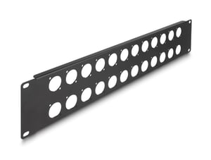 DeLOCK 19″ D-type patch panel, 24 ports, 2U, black