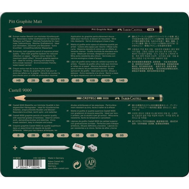 Faber-Castell Pitt Graphite Matt & Castell 9000 Set Wielo 20 szt.