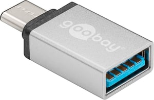 Goobay 56620 przejściówka do kabli USB C USB A Srebrny