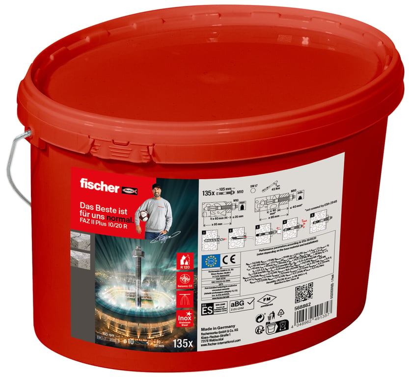 Fischer 568862 kotwa śrubowa/kołek rozporowy 135 szt.
