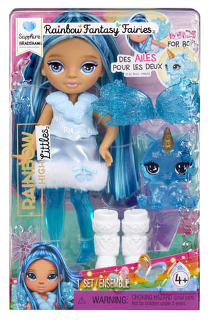 Rainbow High Littles Rainbow Fantasy Fairies Doll- Sapphire (blue)