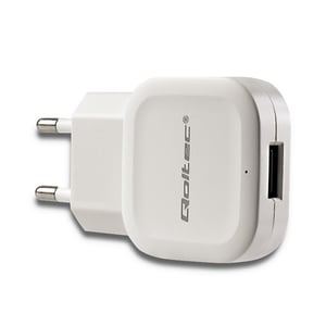 Qoltec 50193 laddare för bärbara enheter Spelkontroller, MP3-spelare, mobiltelefon, powerbank, smartphone, smartwatch Vit Växelström