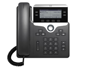 Cisco 7821 VoIP-Telefon, schwarz, silber, 2 Leitungen