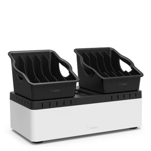 Belkin B2B160VF Organizer für Ladestationen, für die Montage auf dem Schreibtisch oder an der Wand, schwarz, weiß