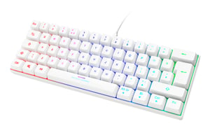 Deltaco GAM-075-W-UK USB Gaming Keyboard, QWERTY, British English, White