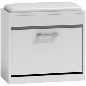 Topeshop MILANO BIEL Closed Shoe Organizer, White