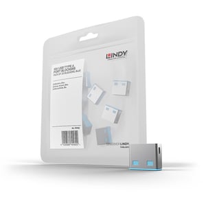 Lindy 40462 Port Blocker USB Type-A Port Blocker Blue Acrylonitrile Butadiene Styrene (ABS) Copolymer 10 pcs.