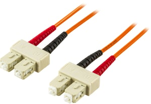 Deltaco FB-525 InfiniBand/Fiber Optic Cable, 25 m, 2x SC, Orange